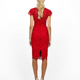 TAMARA CAP SLEEVE FITTED MIDI BL55D11S