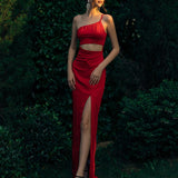 CARTIA ONE SHOULDER CUT OUT MAXI BL56D01L