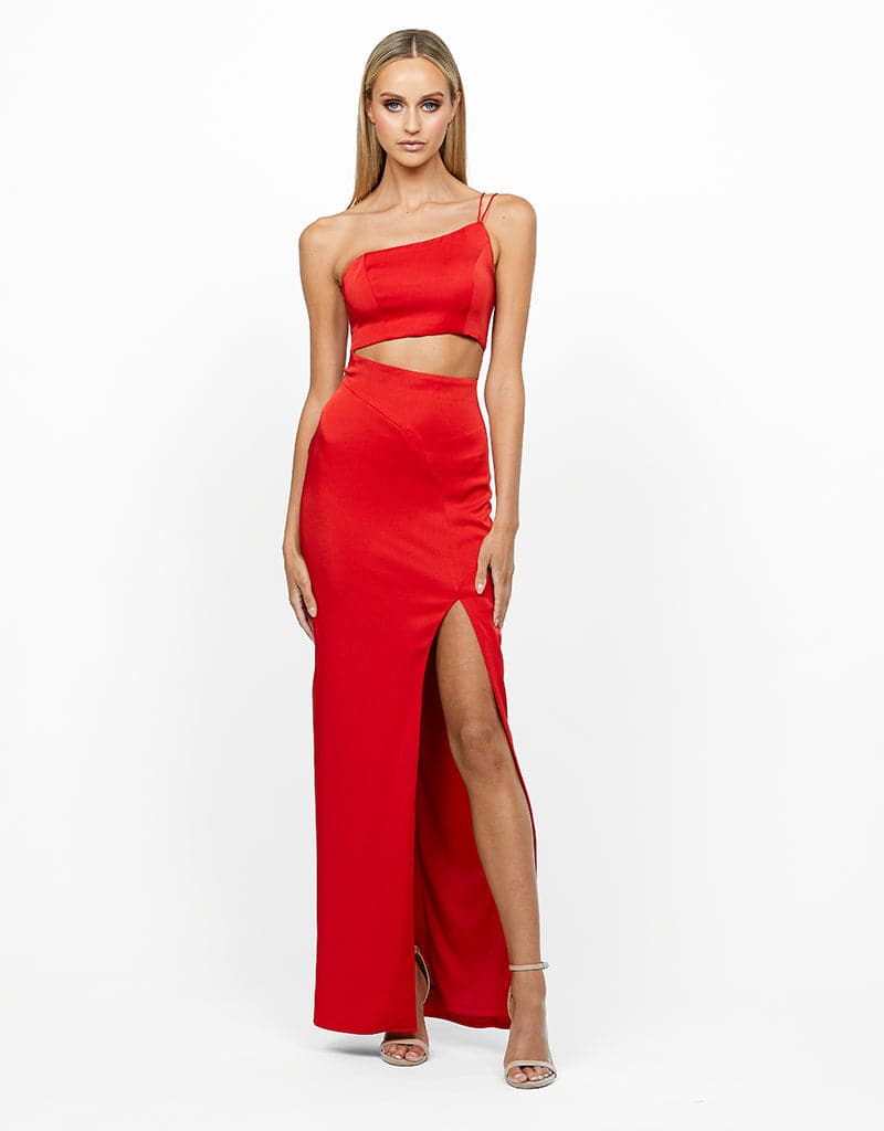 CARTIA ONE SHOULDER CUT OUT MAXI BL56D01L