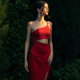 CARTIA ONE SHOULDER CUT OUT MAXI BL56D01L
