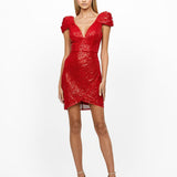 ISADORA DRAPED SLEEVE MINI BL56D13S