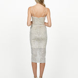 SAMPLE CAMILLE DRAPED WRAP MIDI
