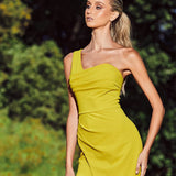 STAR ONE SHOULDER DRAPED GOWN B55D17LT