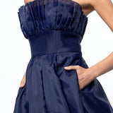 ITZI RUFFLED TEA LENGTH MIDI B56D31S