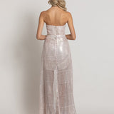 CARNATION STRAPLESS PLAYSUIT SAMPLE B44J02