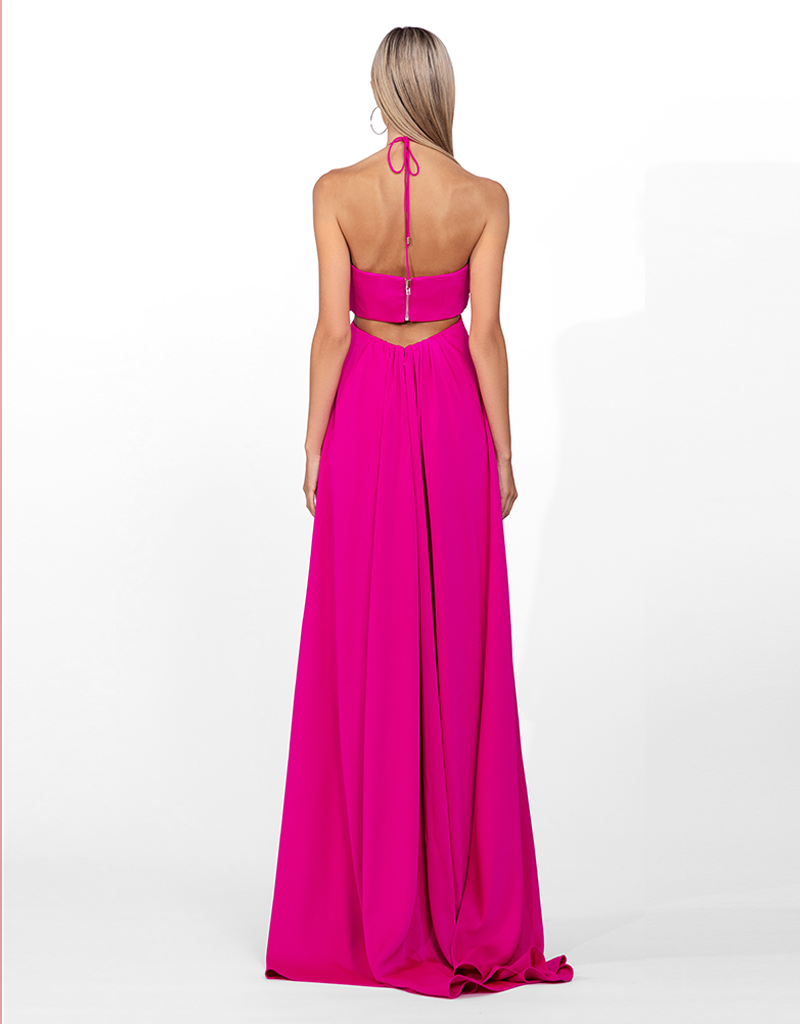 KENNEDY DRAPED HALTER GOWN B57AD09L
